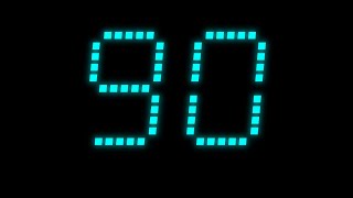 90 seconds Cyan Glow Countdown | LED-Style Timer | Silent