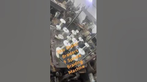 9 Spindle Braiding Machine #machinery #braiding #braidingmachine