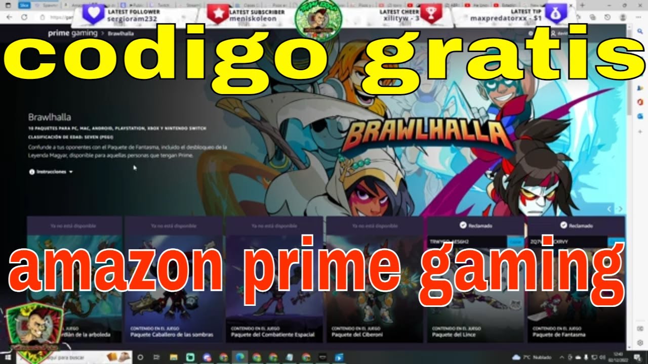 ✓ BRAWLHALLA - CODIGO GRATIS de  PRIME GAMING ‼ 