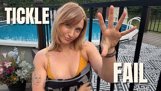 ASMR Poolside Tickle Torture FAIL 😳