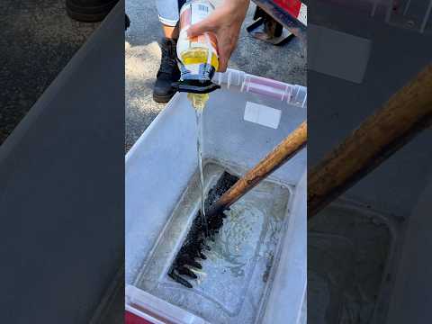 Soaked. Scrubbed. Broken down. Watch Bitu-Ox™ 400 go to work on this asphalt-covered rake #Asphalt