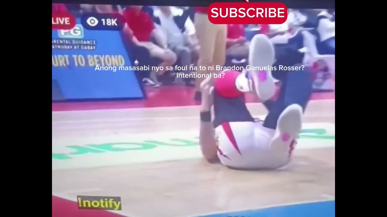 BRANDON GANUELAS ROSSER FLAGRANT FOUL ON JUNMAR FAJARDO - PBA FINALS GAME 5