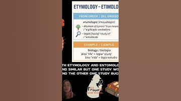 Etymology vs entomology? #english