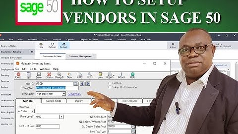 HOW TO SETUP INVENTORIES IN SAGE 50