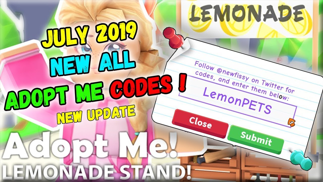 All New Adopt Me Codes July 26th New Roblox Youtube