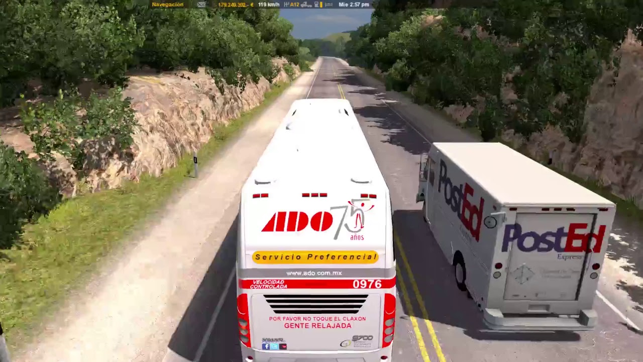 American Truck Simulator Bus DBMX Mapa Shadow team