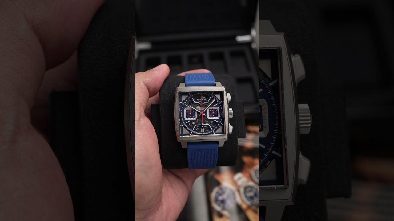 TAG HEUER MONACO CHRONOGRAPH TITANIUM SKELETON BLUE DIAL (2024)