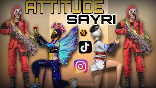 Free Fire Instagram Reels 👑 | Free Fire Attitude Sayri Video  | FF TIK TOK VIDEO  #freefire #tiktok