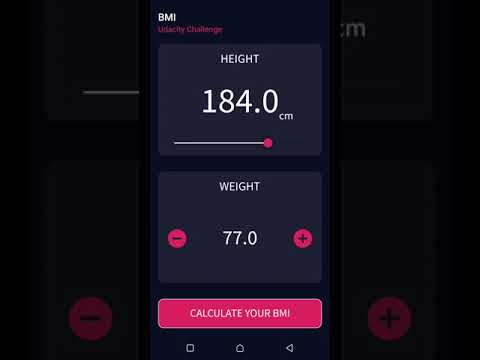Udacity Challenge, BMI Calculator, Android Development Track