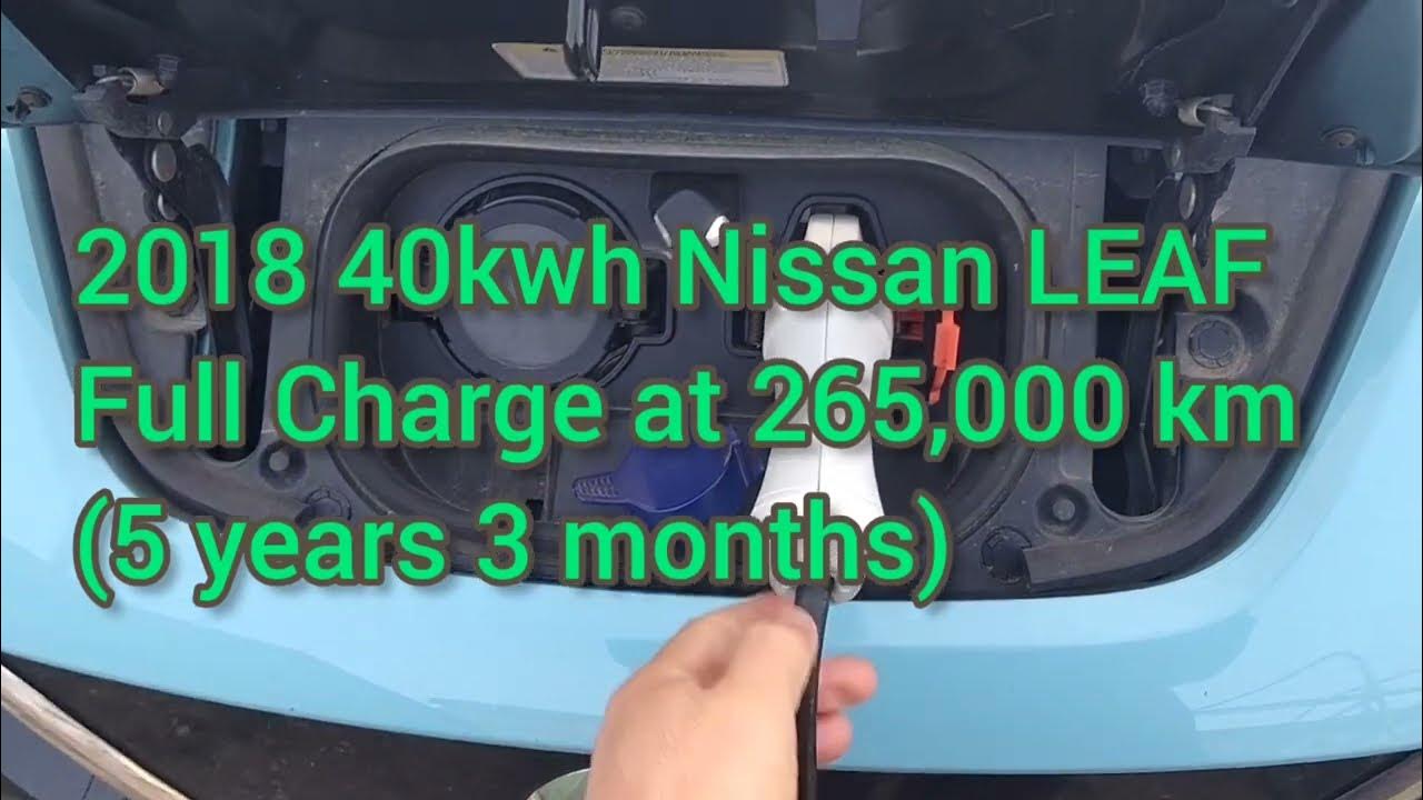 Monthly Full Charge. 2018 40kwh Nissan LEAF at 265,000 km(5 years 3 months). YouTube