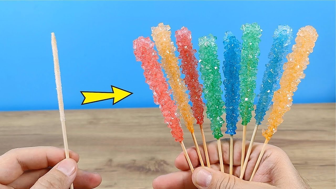 ¡CRECIERON ENORMES CRISTALES DE COLORES A PARTIR DE AZUCAR!