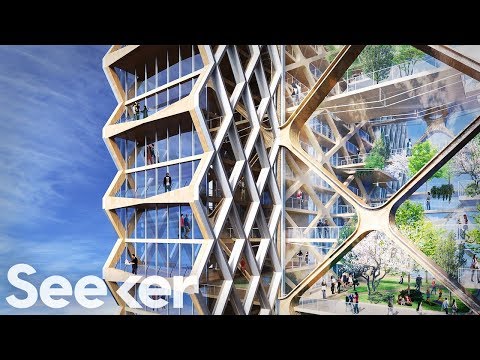Video: Skyscrapers In A Landscape