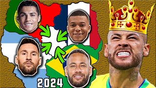 FOOTBALL Map SCRAMBLE: Last PLAYER Standing WINS! 🔥(Ronaldo, messi, neymar, mbappe, haaland)🔥