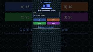 Python Quiz #179 — Can You Predict the Output? #shorts #python
