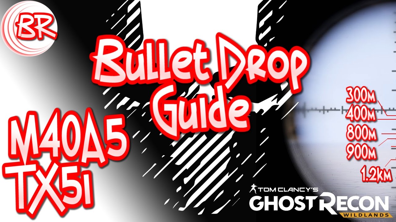 Ghost Recon Wildlands Bullet Drop Chart