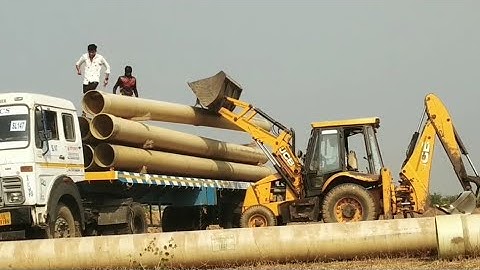 JCB 3DX MACHINE PIPE UNLOADING WORK @rmmachinery4295