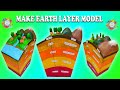 How to make Structure of Earth Model with Thermocol / Make 3d Earth Layer Model / DIY Project