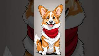 How to draw a Welsh Corgi dog step by step, #howtodraw, #youtubekids