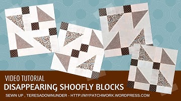 Video tutorial: 4 Disappearing shoofly blocks