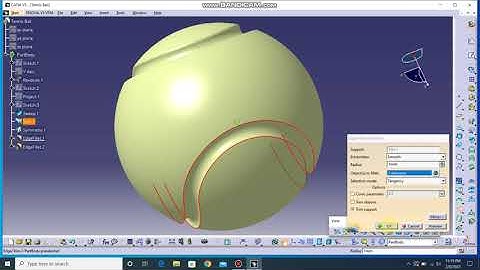 Drawing a Tennis Ball in CATIA V5, Advance surface modeling in CATIA V5, Design of tennis ball