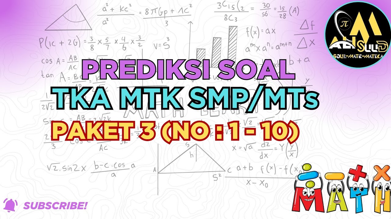 Обсуждение математических заданий TKA для средней школы/исламской средней школы, комплект 3 (№№ 1...