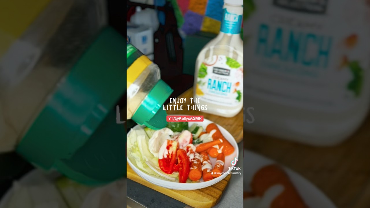 Raw veg salad 🥗 #kellysasmr #food