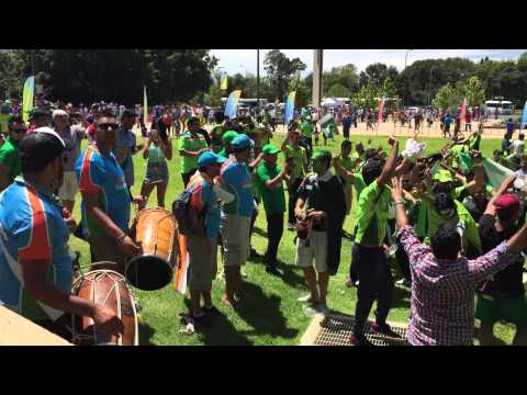 Happy fans outside the India vs Pakistan ICC World Cup Match Adelaide Oval 15/2/2015