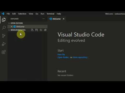 Webszerkesztés - Visual Studio Code-dal - Mappa és fájl létrehozása