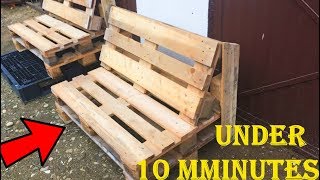 Hot to make PALLET BENCH under 10 Minutes 2019  Without Finishing and painted