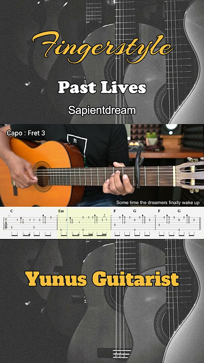 Past Lifes - Spientdream - Fingerstyle Guitar Tutorial   TAB & Lyrics #fingerstyleguitar