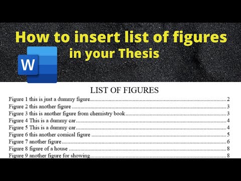 what is list of figures in thesis