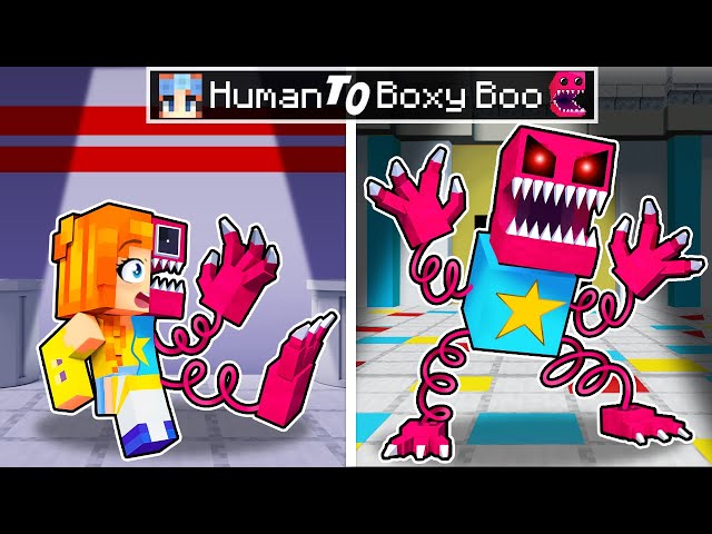 From HUMAN to BOXY BOO in Minecraft! 