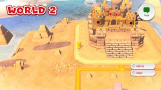 Super Mario 3D World - World 2 Map Gameplay