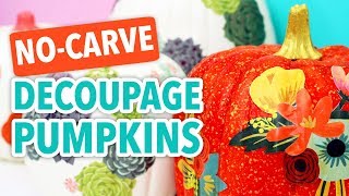 No-Carve Decoupage Pumpkins - HGTV Handmade