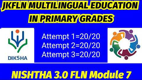 Multilingual education in primary grades, Quiz questions Nishtha course 3.0 Module 7