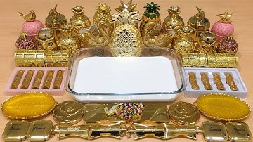 BEST GOLD SLIME ! Mixing Random Things into FLUFFY Slime! SlimeSmoothie Satisfying Slime Videos #628