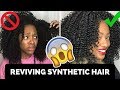 HOW TO REVIVE SYNTHETIC HAIR | Maintaining Curly Crochet Hair