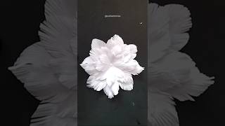 Beautiful white flower | how to make paper flowers | white flower 💮 #diy #artandcraft #art #craft screenshot 1