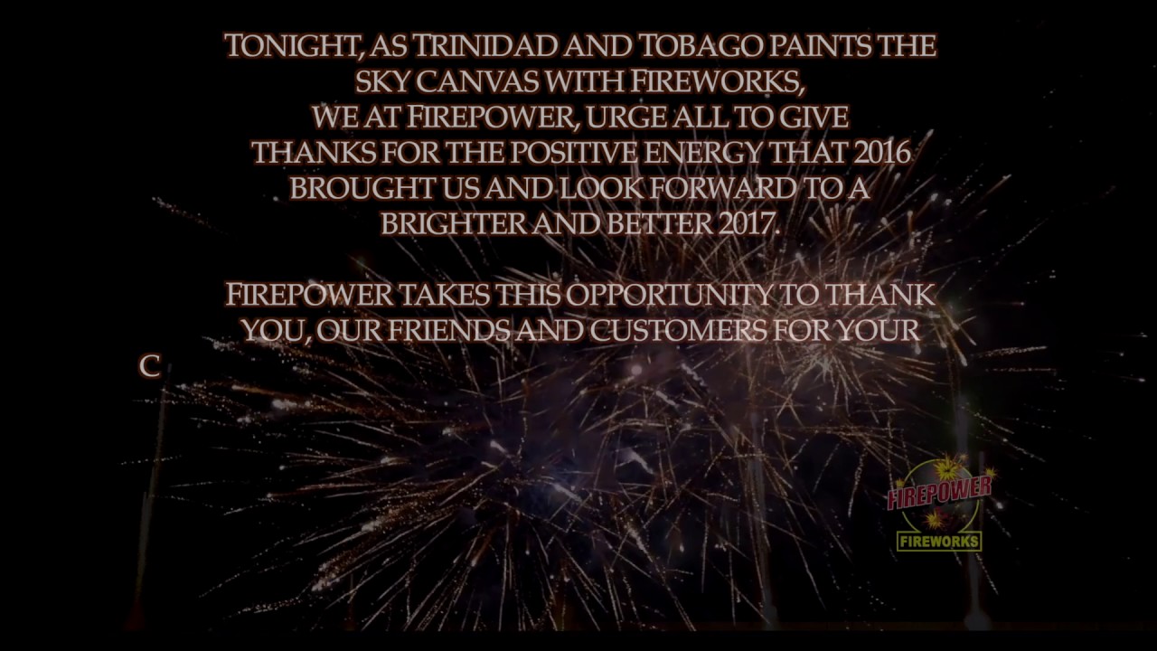 Happy New Year 2017 from Firepower Fireworks