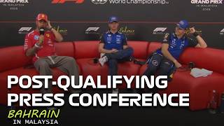Qualifying Press Conference - Max Verstappen, Lewis Hamilton & Isack Hadjar | Bahrain GP in Malaysia