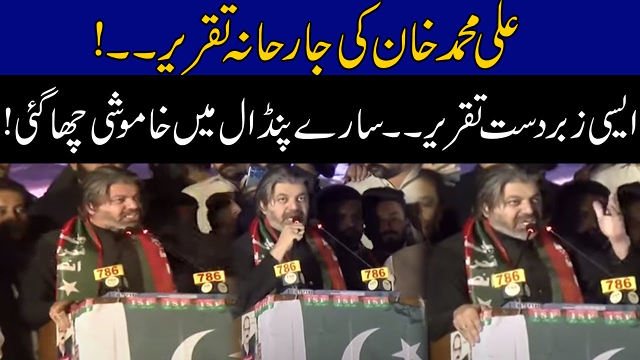 Ali Muhammad Khan Fiery Speech In PTI Rawalpindi Protest