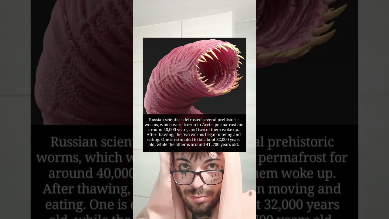 Russian scientists defrosted several prehistoric worms, which were frozen in Arctic permafrost for