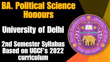 BA Political Science Honours Syllabus 2023 || Based on NEP 2020 | UGCF 2022 New syllabus curriculum