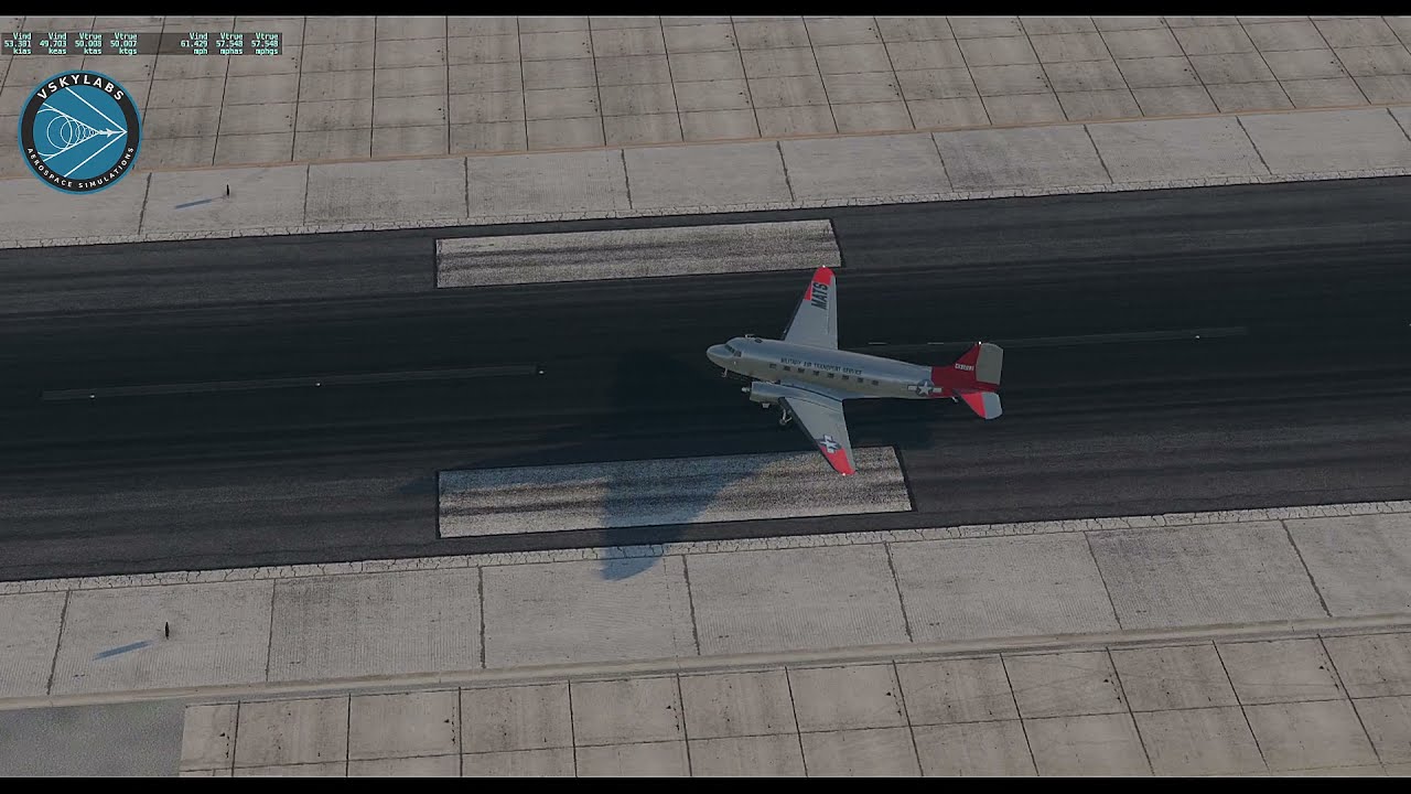 [Archive-2021] VSKYLABS C-47 FLP Short Landing Demo (STOL operations) X-Plane 11