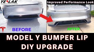 Tesla Model Y Front Bumper Lip DIY Upgrade | Performance Look Mod