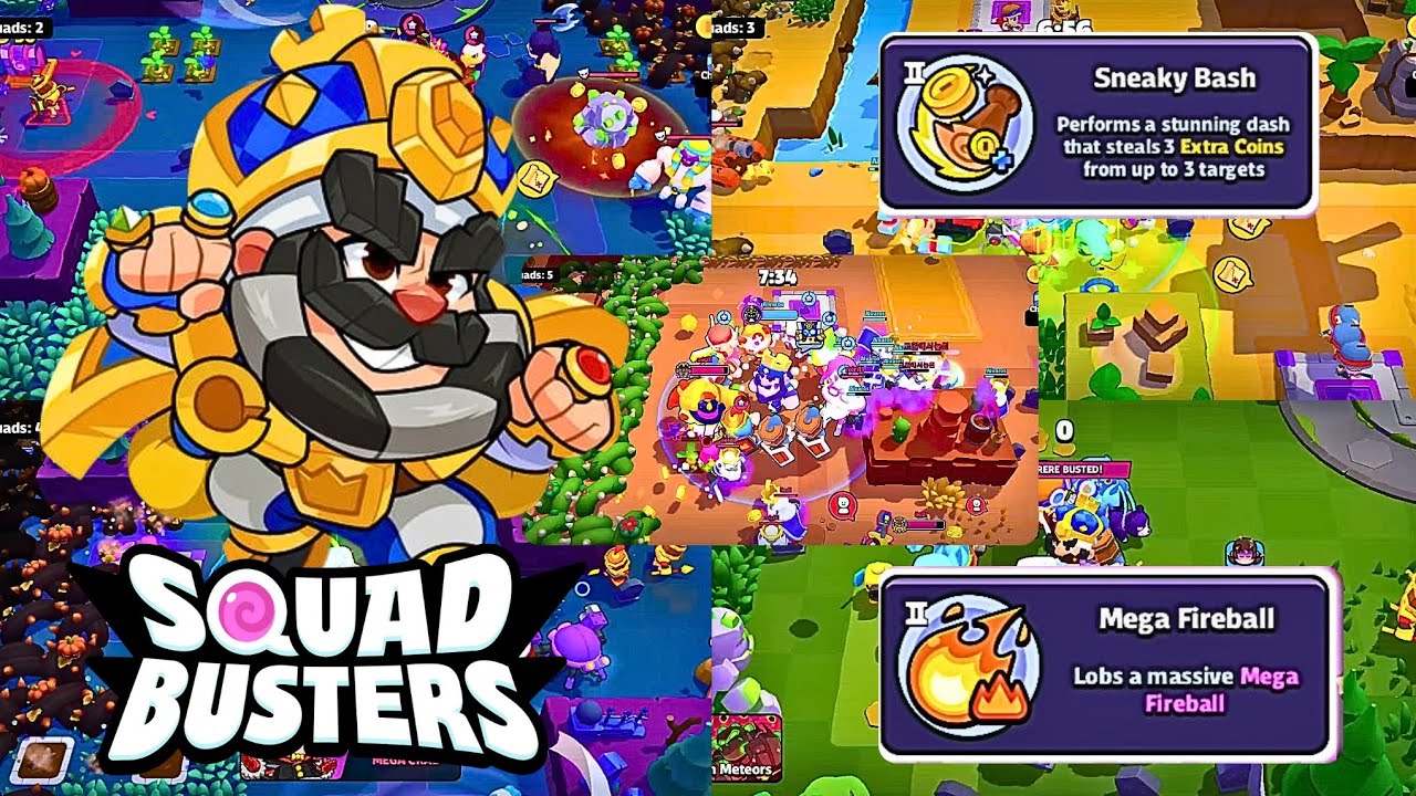 Sneaky Bash And Mega Fireball ROYAL KING Showdown Gameplay ‼️ Squad Busters