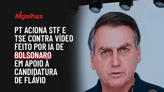 PT aciona STF e TSE contra vídeo feito por IA de Bolsonaro em apoio à candidatura de Flávio
