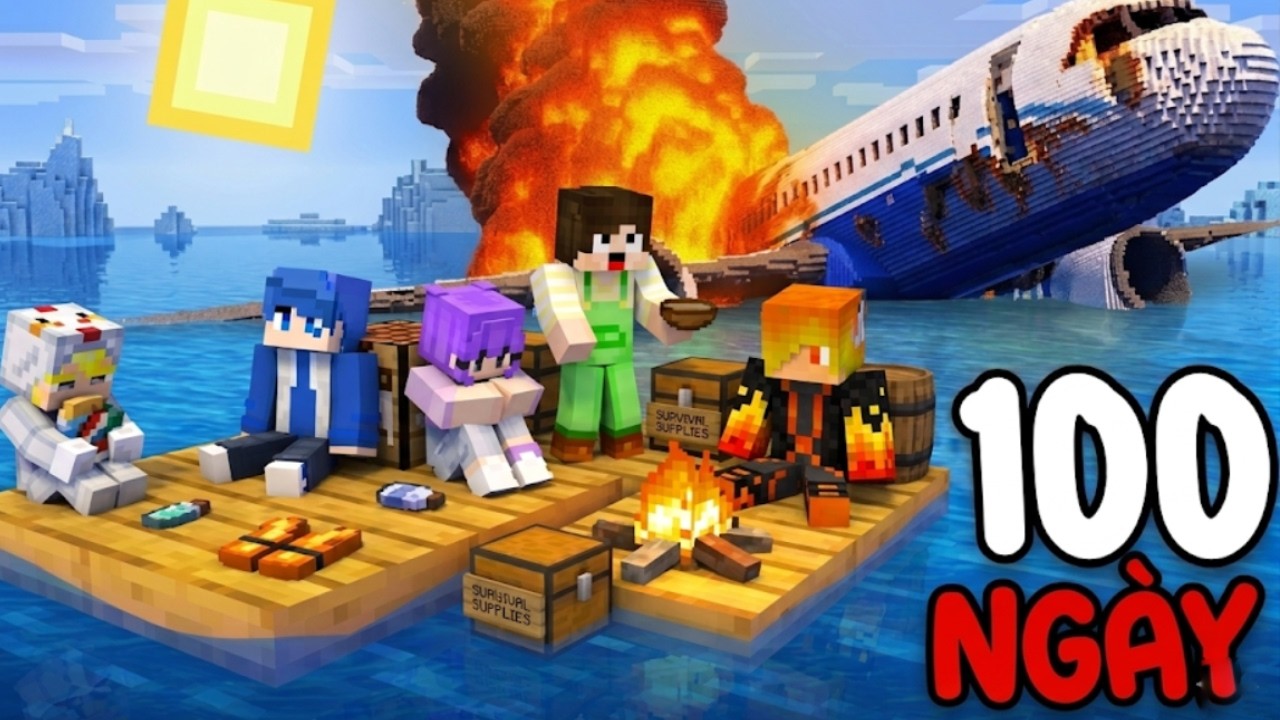 Sầu Riêng Sinh Tồn Thoát Khỏi MÁY BAY RƠI Trong Minecraft