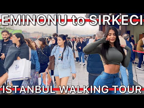 Turkiye🇹🇷Istanbul,Eminonu Galata Bridge Spice Bazaar Sirkeci Old Bazar Fake Market Travel Guide |4K