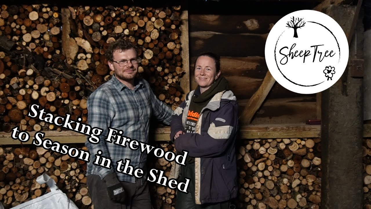 Storing Firewood for Winter Heat | stacking the wood to season for ...